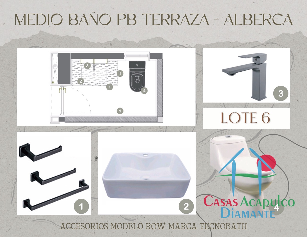 Paradiso Residences Edén 6 - Modelo accesorios baños 6